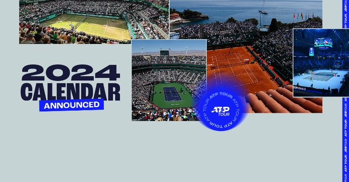 Com alterações por causa de Paris 2024, ATP divulga calendário do próximo  ano - Surto Olímpico